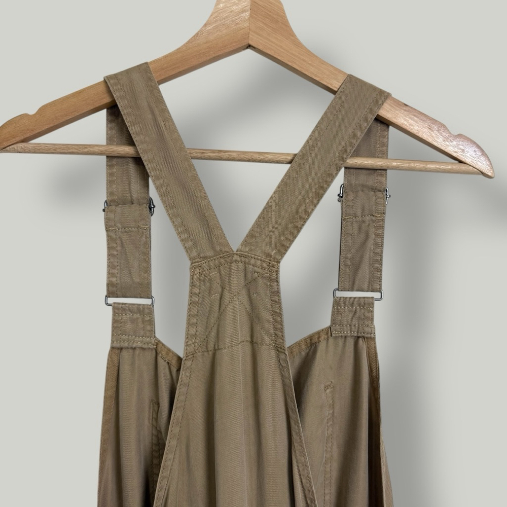 ARITZIA WILFRED FREE Jumpsuit Women Size Small Tan Valletta Overalls Loose Fit - Picture 11 of 16